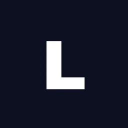 Logo davidleipi.com: weißes L auf dunklem Grund