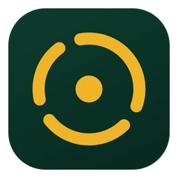 Logo The Impact Index: drei goldene Bögen um einen Mittelpunkt auf dunkelgrünem Grund